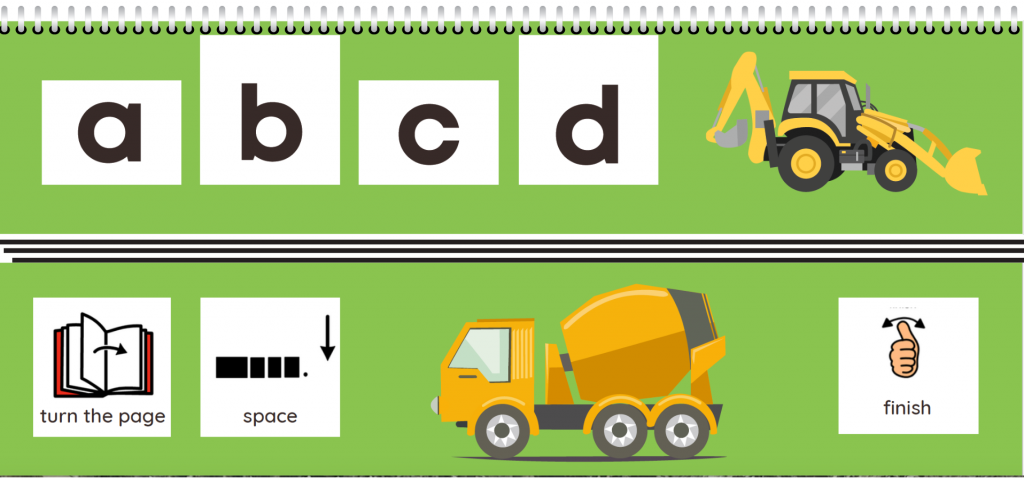 Construction themed flip chart