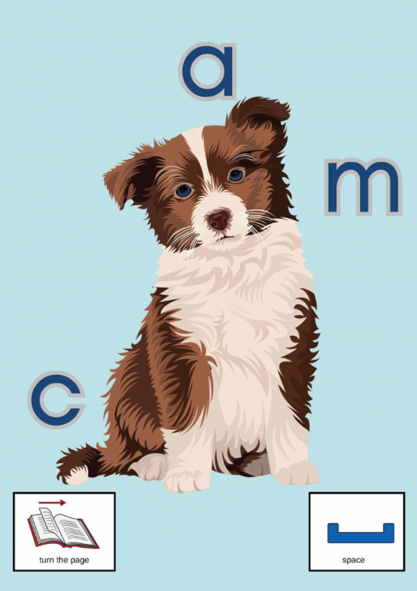 Puppy themed non-linear flip chart